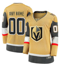 Women CUSTOM Vegas Golden Knights Yellow Home Breakaway Authentic Jersey