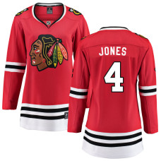 Women Chicago Blackhawks Jones,Seth - 4 Red Home Primegreen Replica Jersey