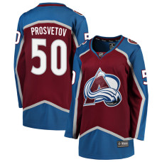 Women Colorado Avalanche Prosvetov-Ivan - 50 Maroon Home Breakaway Authentic Jersey