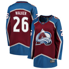 Women Colorado Avalanche Walker-Sean - 26 Maroon Home Breakaway Authentic Jersey