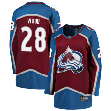 Women Colorado Avalanche Wood-Miles - 28 Maroon Home Breakaway Authentic Jersey