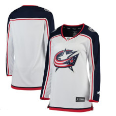 Women Columbus Blue Jackets Werenski,Zach - 8 Branded White Breakaway Away Replica Jersey