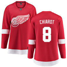 Women Detroit Red Wings Chiarot,Ben - 8 Red Home Breakaway Replica Jersey