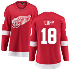 Women Detroit Red Wings Copp,Andrew - 18 Red Home Breakaway Replica Jersey