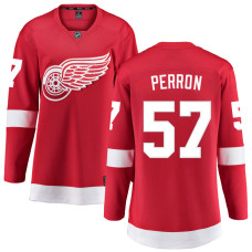 Women Detroit Red Wings Perron,David - 57 Red Home Breakaway Replica Jersey