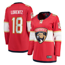 Women Florida Panthers Lorentz,Steven - 18 Red Home Breakaway Authentic Jersey with 2024 Stanley Cup Champions patch