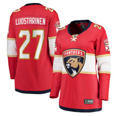 Women Florida Panthers Luostarinen,Eetu - 27 Red Home Breakaway Authentic Jersey with 2024 Stanley Cup Champions patch