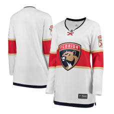 Women Florida Panthers Lorentz,Steven - 18 White Away Breakaway Authentic Jersey with 2024 Stanley Cup Champions patch