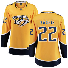 Women Nashville Predators Barrie,Tyson - 22 Gold Home Breakaway Authentic Jersey