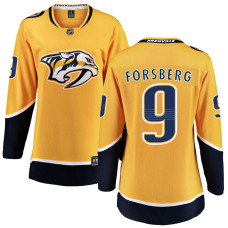 Women Nashville Predators Forsberg,Filip - 9 Gold Home Breakaway Authentic Jersey