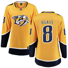 Women Nashville Predators Glass,Cody - 8 Gold Home Breakaway Authentic Jersey