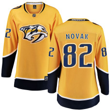 Women Nashville Predators Novak,Tommy - 82 Gold Home Breakaway Authentic Jersey