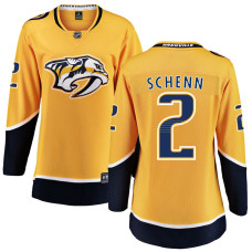 Women Nashville Predators Schenn,Luke - 2 Gold Home Breakaway Authentic Jersey