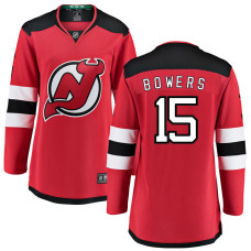 Women New Jersey Devils Bowers,Shane - 15 Red Home Breakaway Replica Jersey