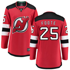 Women New Jersey Devils Foote,Nolan - 25 Red Home Breakaway Replica Jersey