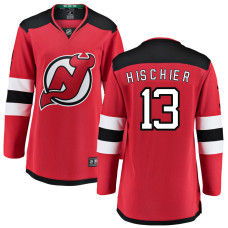 Women New Jersey Devils Hischier,Nico - 13 Red Home Breakaway Replica Jersey