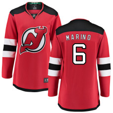 Women New Jersey Devils Marino,John - 6 Red Home Breakaway Replica Jersey