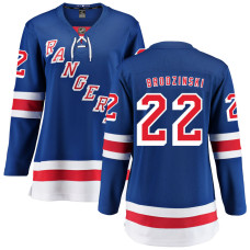 Women New York Rangers Brodzinski,Jonny - 22 Blue Home Breakaway Authentic Jersey