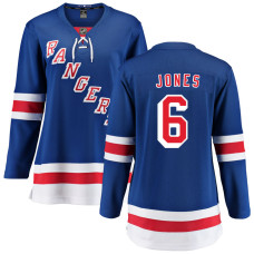 Women New York Rangers Jones,Zac - 6 Blue Home Breakaway Authentic Jersey