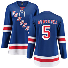 Women New York Rangers Ruhwedel,Chad - 5 Blue Home Breakaway Authentic Jersey