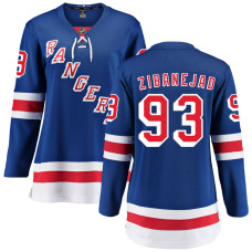 Women New York Rangers Zibanejad,Mika - 93 Blue Home Breakaway Authentic Jersey