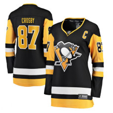 Women Pittsburgh Penguins Crosby,Sidney - 87 Black Home Breakaway Authentic Jersey