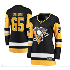 Women Pittsburgh Penguins Karlsson,Erik - 65 Black Home Breakaway Replica Jersey