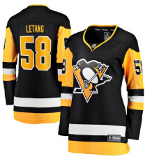 Women Pittsburgh Penguins Letang,Kris - 58 Black Home Breakaway Authentic Jersey