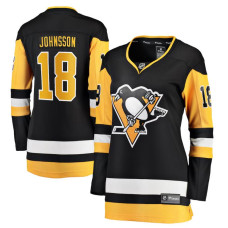 Women Pittsburgh Penguins Puljujarvi,Jesse - 18 Black Home Breakaway Replica Jersey