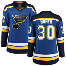 Women St. Louis Blues Hofer,Joel - 30 Blue Home Breakaway Replica Jersey