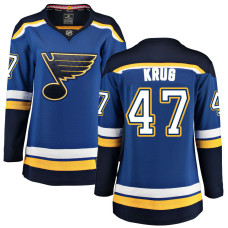 Women St. Louis Blues Krug,Torey - 47 Blue Home Breakaway Authentic Jersey