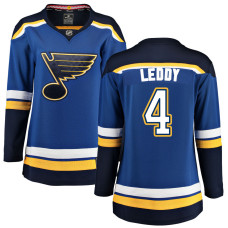 Women St. Louis Blues Leddy,Nick - 4 Blue Home Breakaway Authentic Jersey