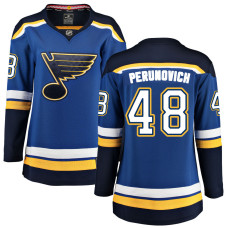 Women St. Louis Blues Perunovich,Scott - 48 Blue Home Breakaway Authentic Jersey