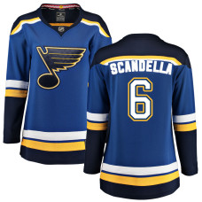 Women St. Louis Blues Scandella,Marco - 6 Blue Home Breakaway Authentic Jersey