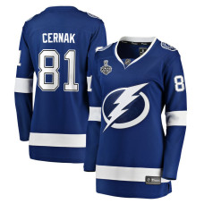 Women Tampa Bay Lightning Cernak,Erik - 81 Blue Home Breakaway Authentic Jersey