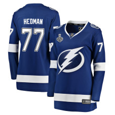 Women Tampa Bay Lightning Hedman,Victor - 77 Blue Home Breakaway Authentic Jersey