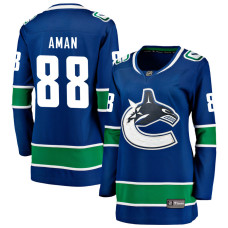 Women Vancouver Canucks Aman,Nils - 88 Royal Home Primegreen Replica Jersey