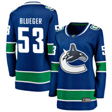 Women Vancouver Canucks Blueger,Teddy - 53 Royal Home Primegreen Replica Jersey