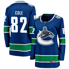 Women Vancouver Canucks Cole,Ian - 82 Royal Home Primegreen Replica Jersey