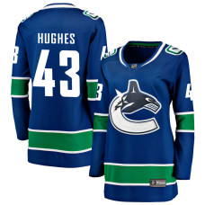 Women Vancouver Canucks Hughes,Quinn - 43 Royal Home Primegreen Replica Jersey