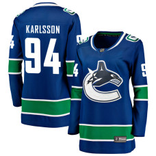 Women Vancouver Canucks Karlsson,Linus - 94 Royal Home Primegreen Replica Jersey