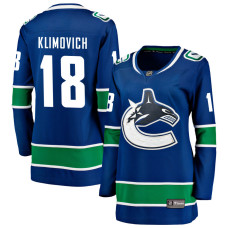 Women Vancouver Canucks Klimovich,Danila - 18 Royal Home Primegreen Replica Jersey