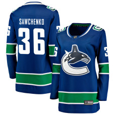 Women Vancouver Canucks Sawchenko,Zach - 36 Royal Home Primegreen Replica Jersey