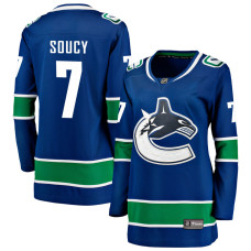 Women Vancouver Canucks Soucy,Carson - 7 Royal Home Primegreen Replica Jersey