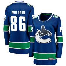 Women Vancouver Canucks Wolanin,Christian - 86 Royal Home Primegreen Replica Jersey