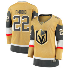 Women Vegas Golden Knights Amadio,Michael - 22 Yellow Home Breakaway Authentic Jersey