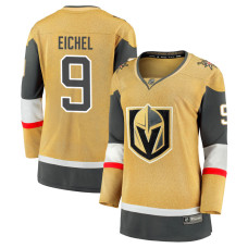 Women Vegas Golden Knights Eichel,Jack - 9 Yellow Home Breakaway Authentic Jersey