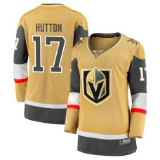 Women Vegas Golden Knights Hutton,Ben - 17 Yellow Home Breakaway Authentic Jersey