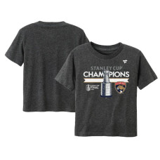 Infant Florida Panthers Fanatics Heather Charcoal 2024 Stanley Cup Champions Locker Room T-Shirt