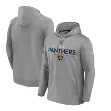 Men's Florida Panthers Fanatics Gray 2024 Stanley Cup Final Authentic Pro Fleece Pullover Hoodie